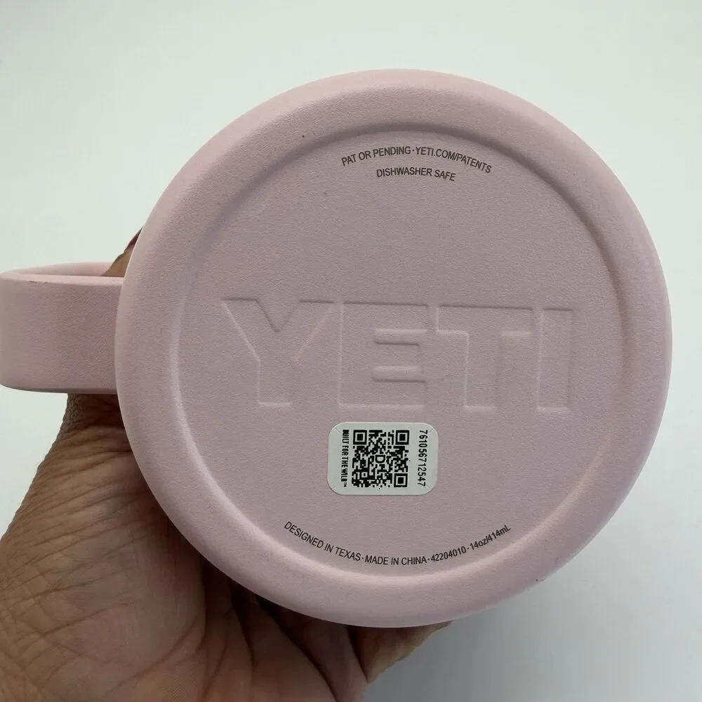 YETI Rambler 14oz Stackable Mug Sandstone Pink MagSlider Lid